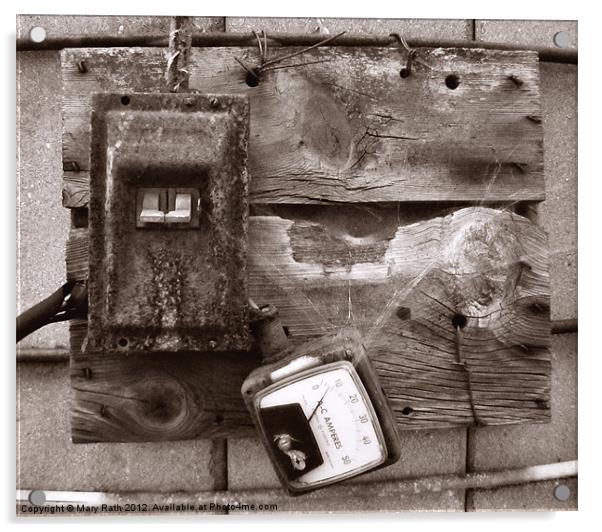 Fuse box, tinted Acrylic by Mary Rath