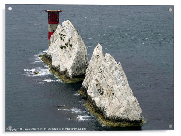 The Lighthouse at the Needles Acrylic by James Ward