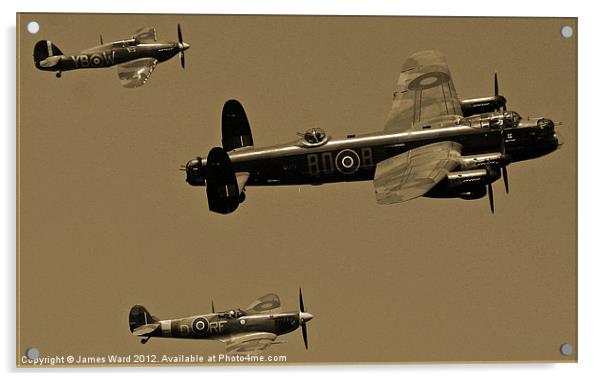 BBMF over RAF Kenley Acrylic by James Ward
