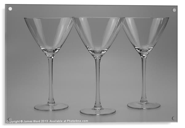 Empty Martinis Acrylic by James Ward