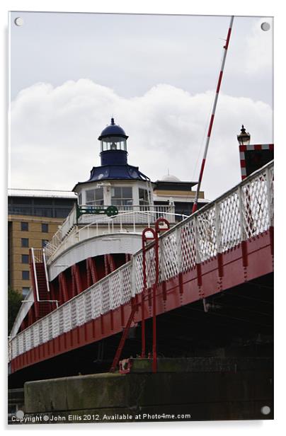 Newcastle Swing Bridge Acrylic by John Ellis