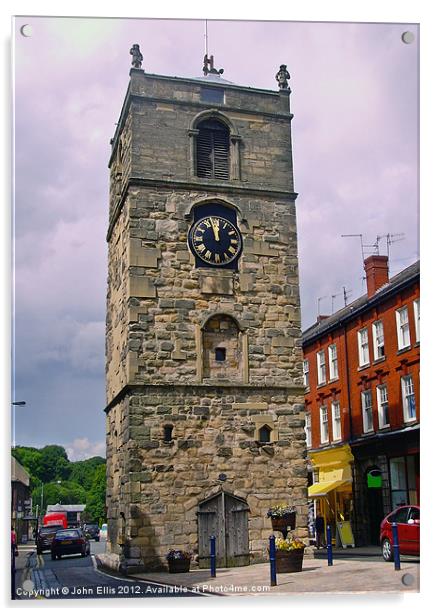 Morpeth Clock Tower Acrylic by John Ellis