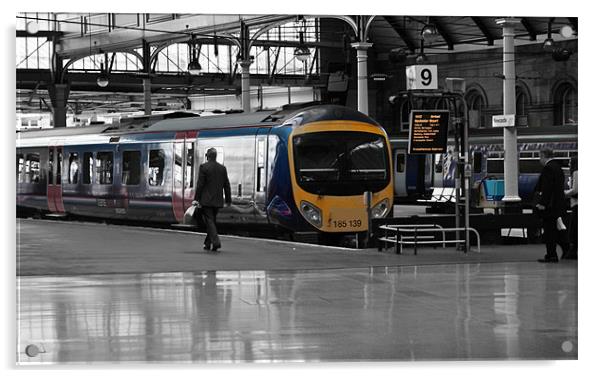 Newcastle Central Station Acrylic by John Ellis