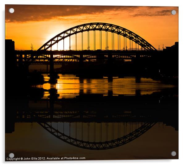 Tyne Reflections Acrylic by John Ellis