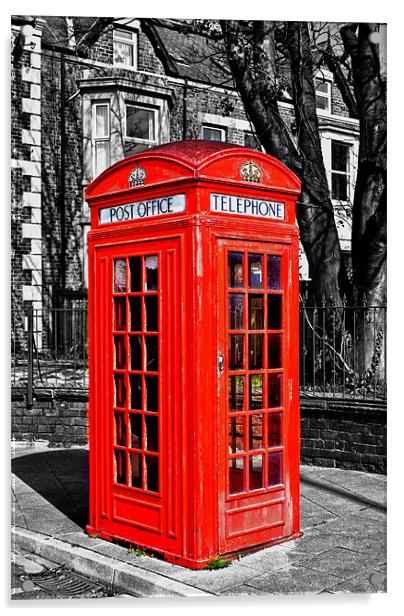 GPO Telephone Box Acrylic by John Ellis