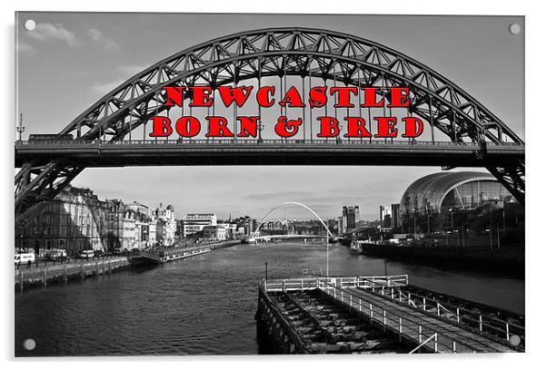 Newcastle Born & Bred Acrylic by John Ellis