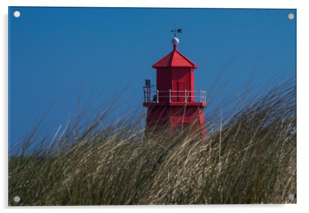 The Herd Groyne Lighthouse Acrylic by John Ellis