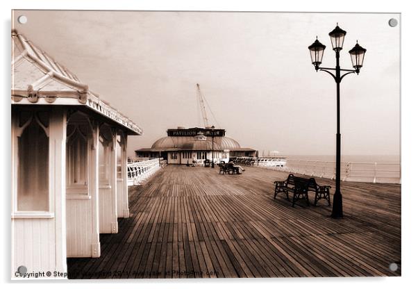 Along Cromer Pier Acrylic by Stephen Wakefield
