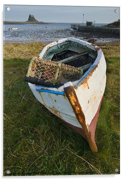 Lindisfarne boat Acrylic by Stephen Wakefield