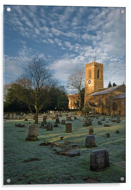 Church in Winter light Acrylic by Stephen Wakefield