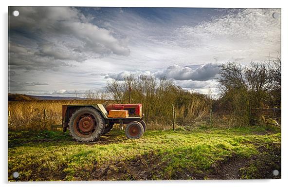 The Rusty Tractor Acrylic by Aran Smithson