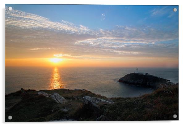 Sunset over the Irish Sea - Anglesey Acrylic by Aran Smithson
