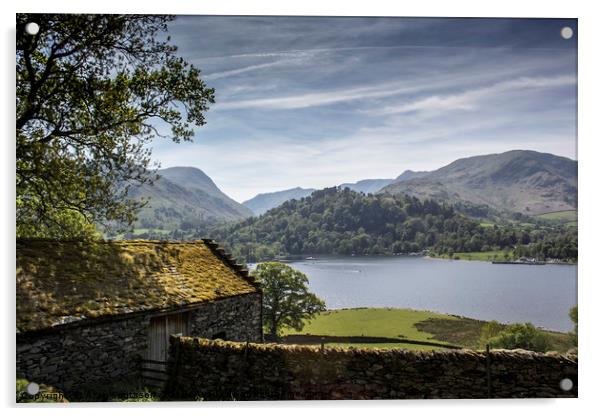 Ullswater to Patterdale Acrylic by Aran Smithson