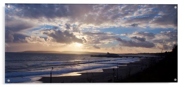 Sundown over a Windswept Pier Acrylic by Kelvin Futcher 2D Photography