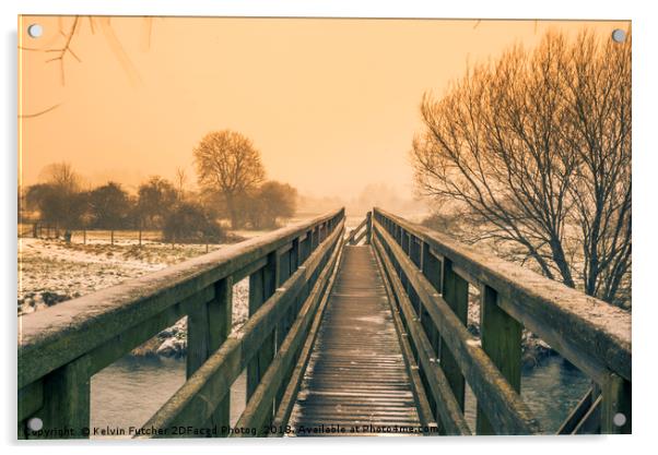Cow Grove Eye Bridge Firat Snow Acrylic by Kelvin Futcher 2D Photography