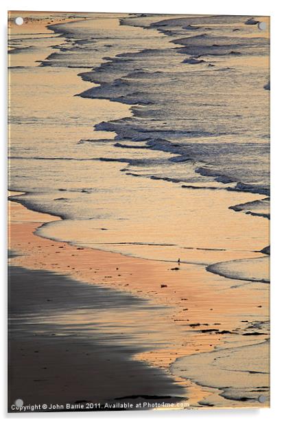 Sunset Wave Pattern Acrylic by John Barrie