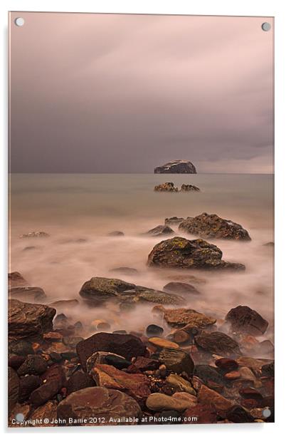 Bass Rock from Seacliff Beach Acrylic by John Barrie
