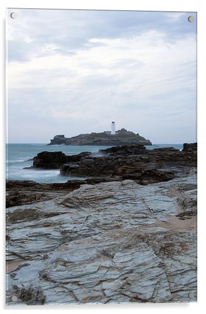 Godrevy Lighthouse 3 Acrylic by Kieran Brimson