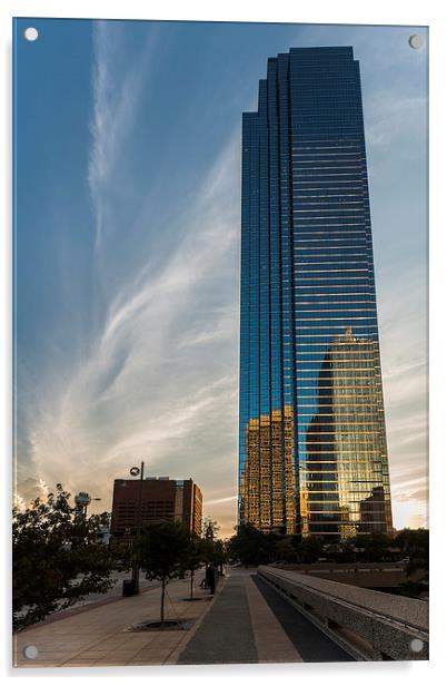  Bank of America Plaza, Dallas Acrylic by Kieran Brimson