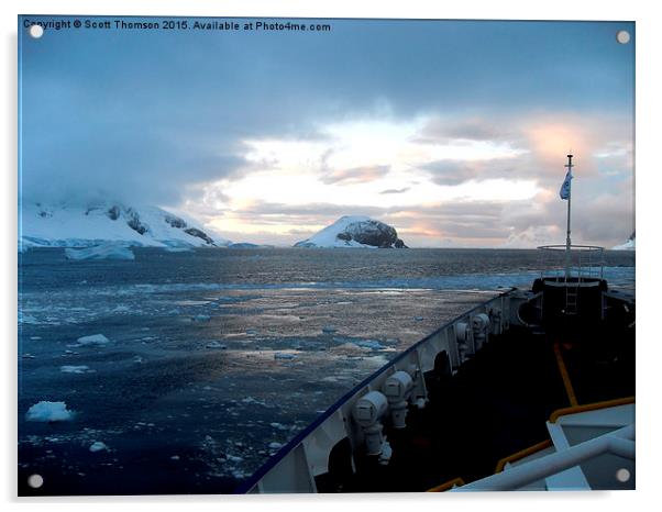 Antarctic Sunrise Acrylic by Scott Thomson