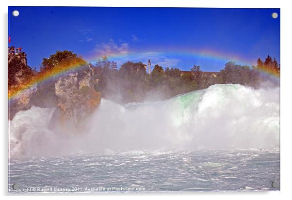 Rainbow Falls Acrylic by Russell Deaney