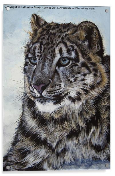 Snow Leopard Acrylic by Katherine Booth - Jones