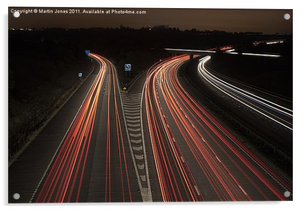 M1 Motorway Madness Acrylic by K7 Photography
