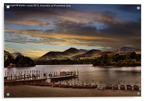 Evening Boat from Keswick Acrylic by K7 Photography