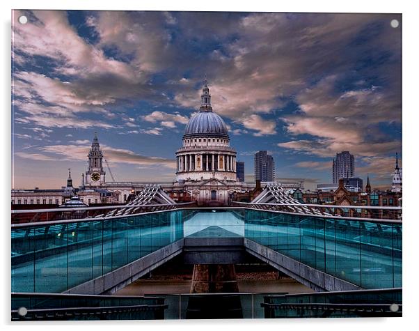 The Stunning London Millennium Bridge Acrylic by K7 Photography