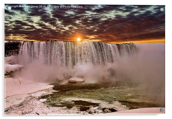 Majestic Sunrise at Niagara Falls Acrylic by K7 Photography