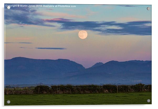 Moon over Snowdonia Acrylic by K7 Photography