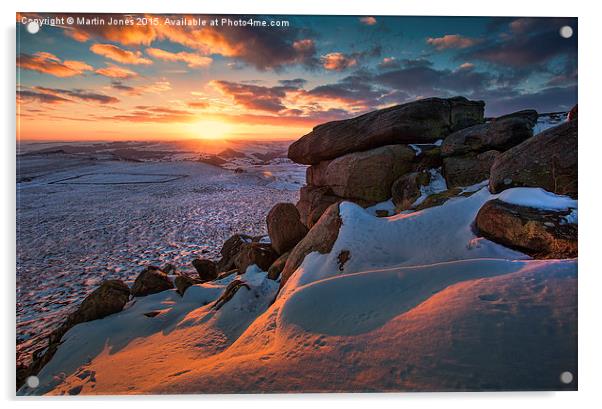  Ice over Higger Tor Acrylic by K7 Photography