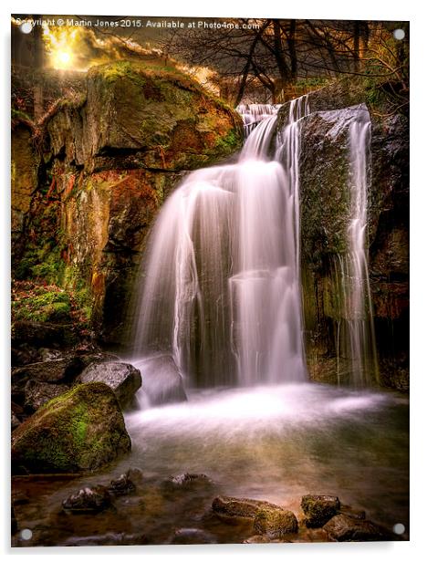  Evening over The Falls at Lumsdale Acrylic by K7 Photography
