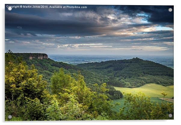  Roulston Scar from Sutton Bank Acrylic by K7 Photography