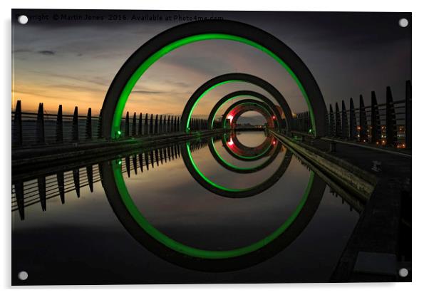 Green at the Falkirk Wheel Acrylic by K7 Photography