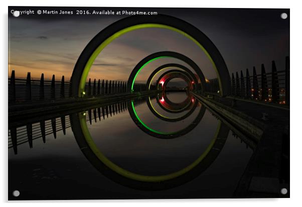 Yellow at the Falkirk wheel Acrylic by K7 Photography