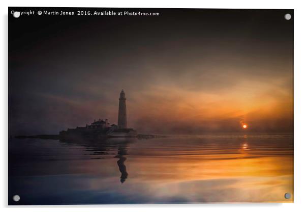 Full Tide Dawn at St Mary's Lighthouse Acrylic by K7 Photography