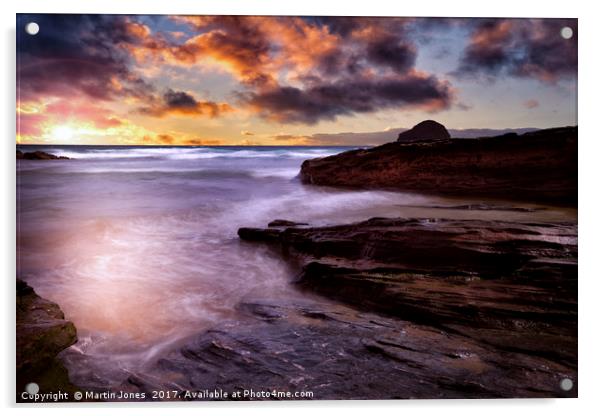 Cornish Coast at Trebarwith Acrylic by K7 Photography