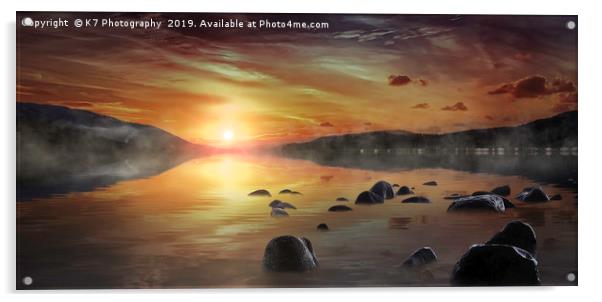 Coniston - Speed Kings' Dawn. Acrylic by K7 Photography