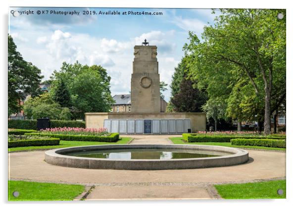 Clifton Park Rotherham - War Memorial Acrylic by K7 Photography