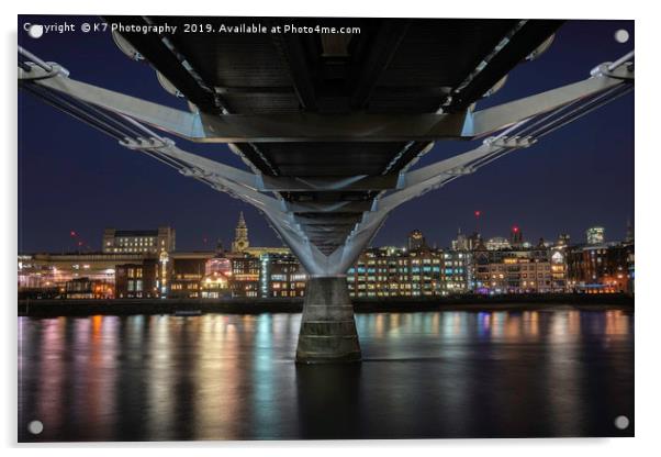 Millennium Bridge form the South Bank Acrylic by K7 Photography
