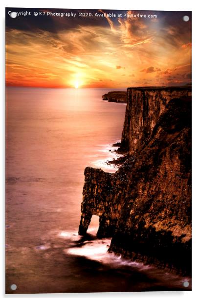 Bempton Cliffs Acrylic by K7 Photography