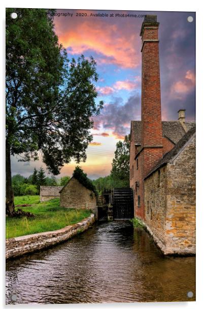 The water Mill, Lower Slaughter, Cotswolds Acrylic by K7 Photography