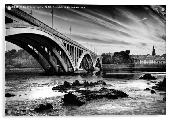 The Old A1 Bridge, Berwick upon Tweed Acrylic by K7 Photography