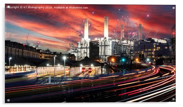 Illuminated London Nightscape Acrylic by K7 Photography