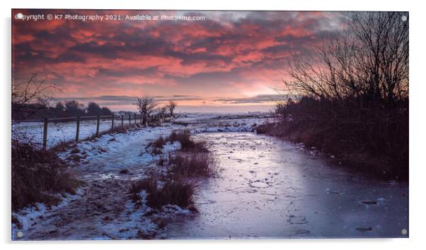 Serene Winter Wonderland Acrylic by K7 Photography