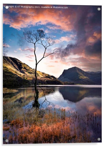 Buttermere Reflections Acrylic by K7 Photography