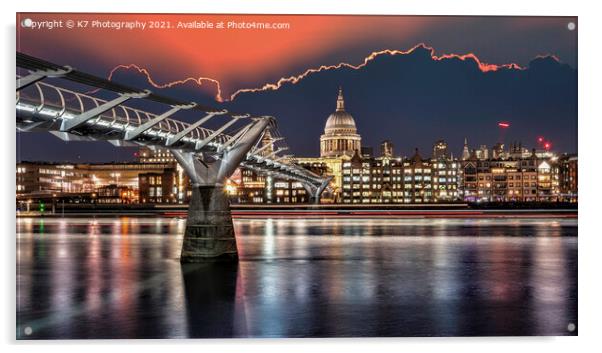 London's Iconic Night View Acrylic by K7 Photography