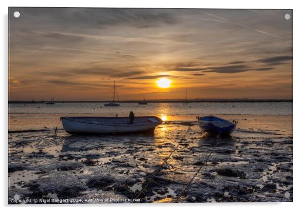 Low Tide Sunset Acrylic by Nigel Bangert
