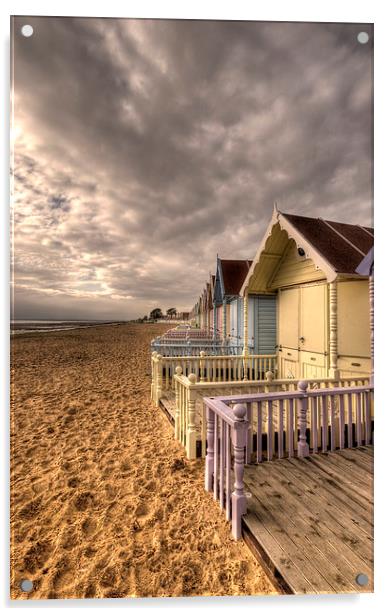 Mersea Island Beach Huts Acrylic by Nigel Bangert